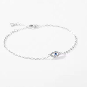 NEW! Elegant Silver Evil Eye Bracelet. Lucky GAZE Bracelet. 🧿 B1-55
